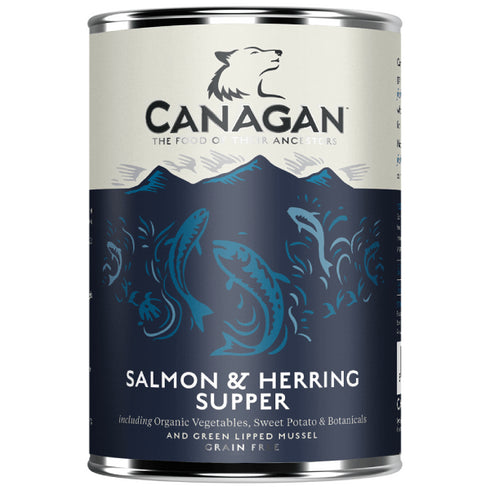 Hrana umeda pentru caini Canagan Somon si hering 400g